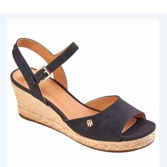Tommy Hilfiger TWGALLIE Espadrilles Women Wedges Ankle Buckle Blu Sandals9.5 NWT - Picture 10 of 12